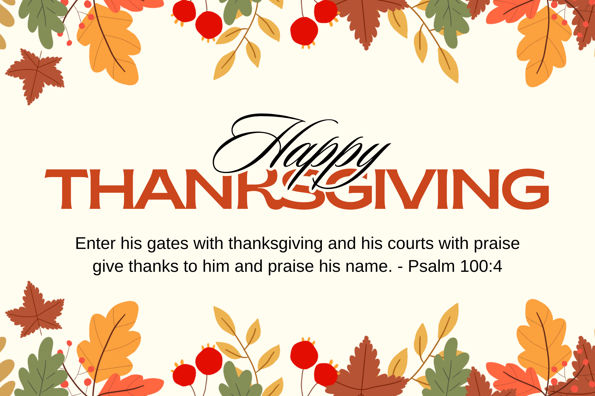 A Psalm of Thanksgiving - post