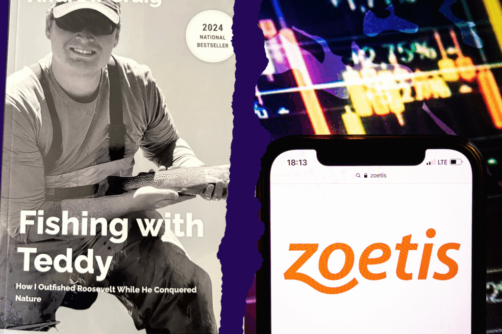 Fishing with Teddy book cover and Zoetis